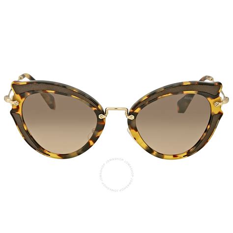 Miu Miu Light Brown Gradient Cat Eye Sunglasses MU05SS 